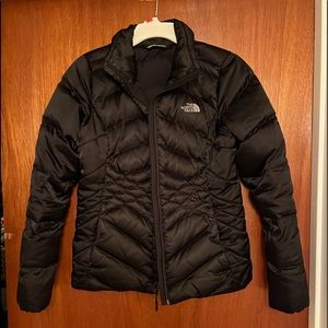 Black north face puffer jacket